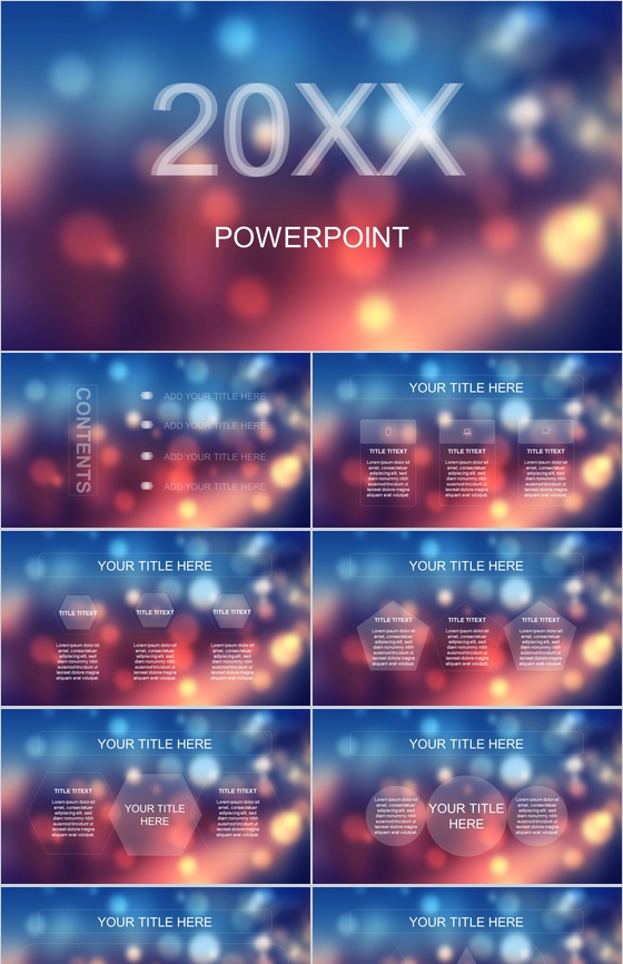 绚丽商务演讲汇报商务通用PPT模板