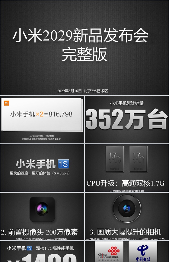 小米2029新品发布会宣传PPT模板