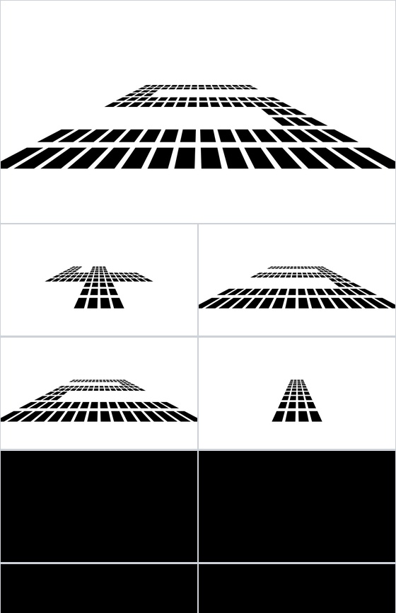 大气格子矩阵倒计时实用倒计时PPT模板