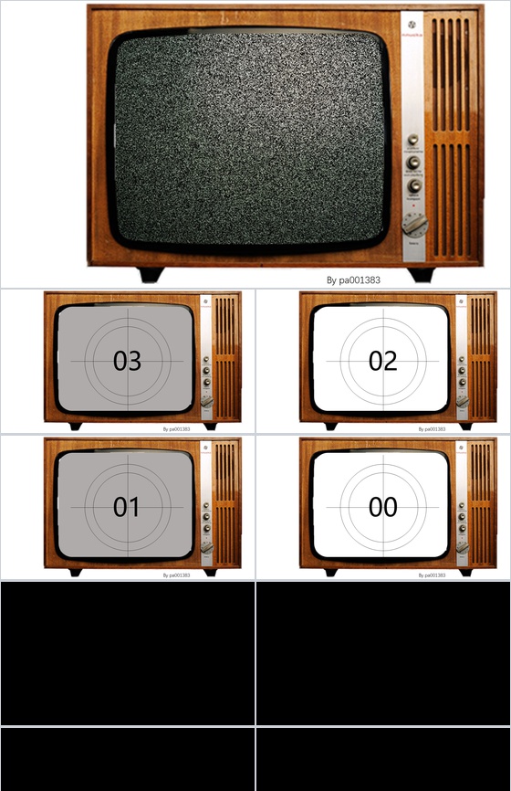 老电视扫描倒计时复古风PPT模板