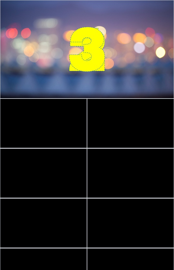 霓虹粒子倒计时模糊背景PPT模板