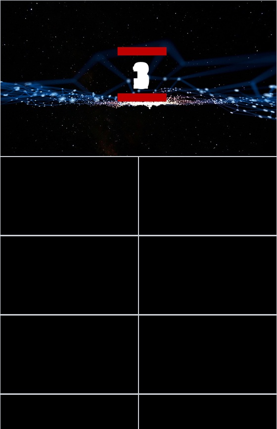 黑色背景发布会倒计时商务宣传PPT模板