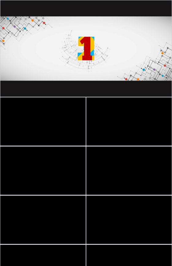 酷炫彩色粒子倒计时影视传媒PPT模板