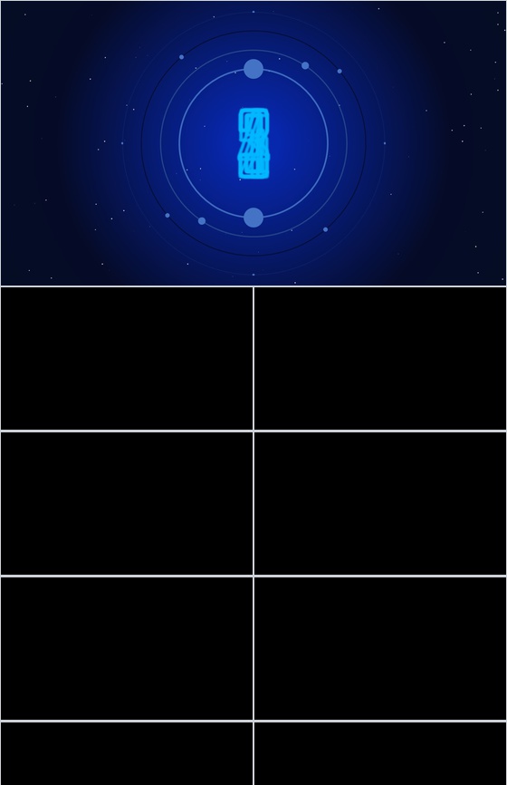 蓝色科技背景倒计时企业宣传PPT模板