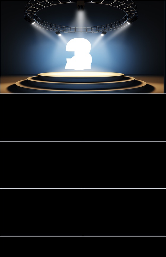 舞台聚光倒计时舞台效果PPT模板