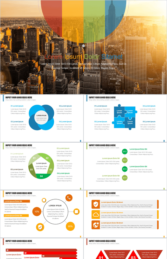 商务模板年终总结欧美商务报告PPT模板