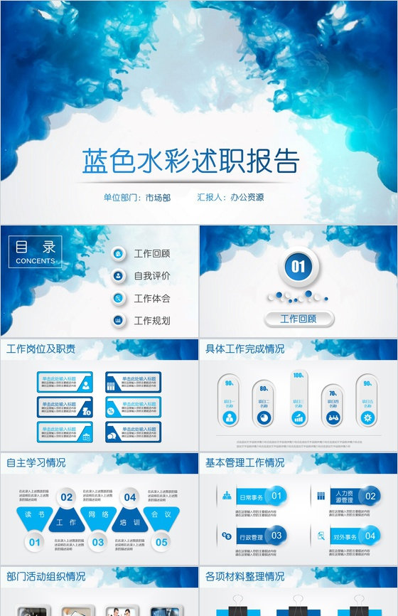 审计报告格式范文总结工作报告PPT模板