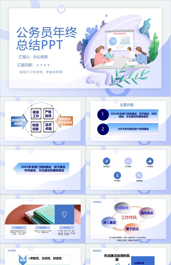 XX交通大学2029年公务员机关部年终总结述职PPT模板