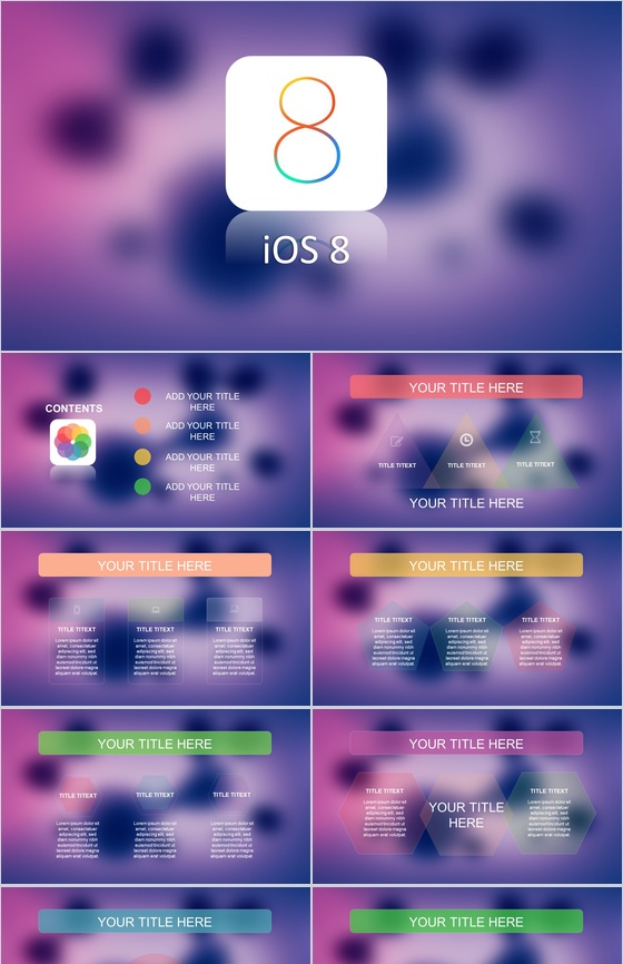 苹果系统解锁静态精品商业文化科技PPT模板