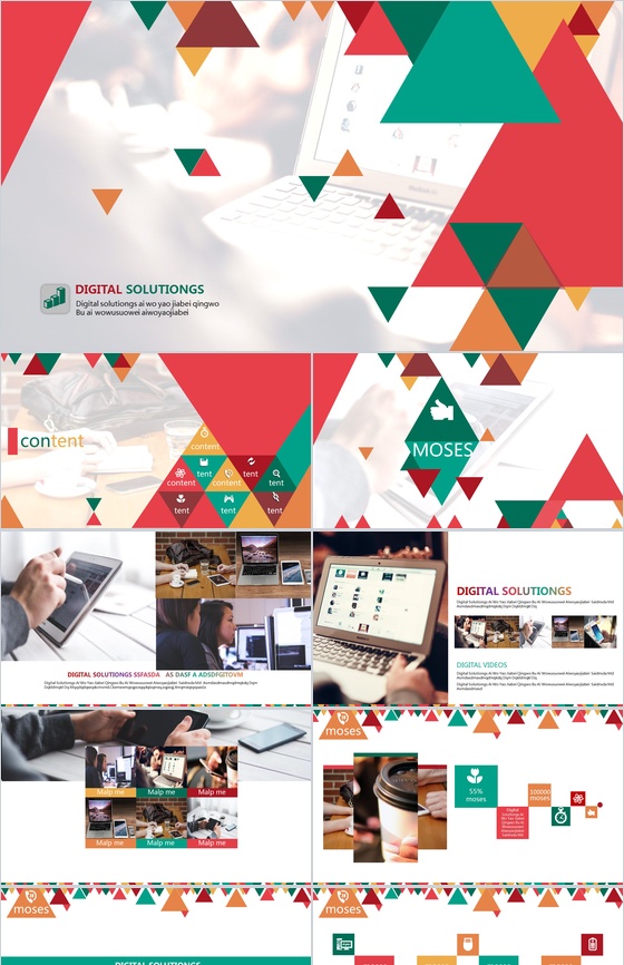 商务欧美风格特色商务总结通用PPT模板