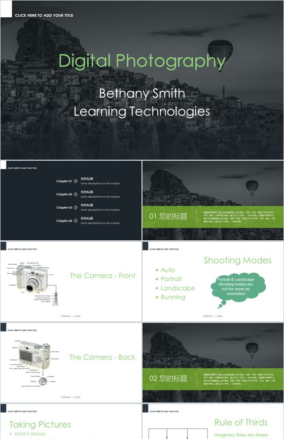 相机产品发布会PPT简介模板