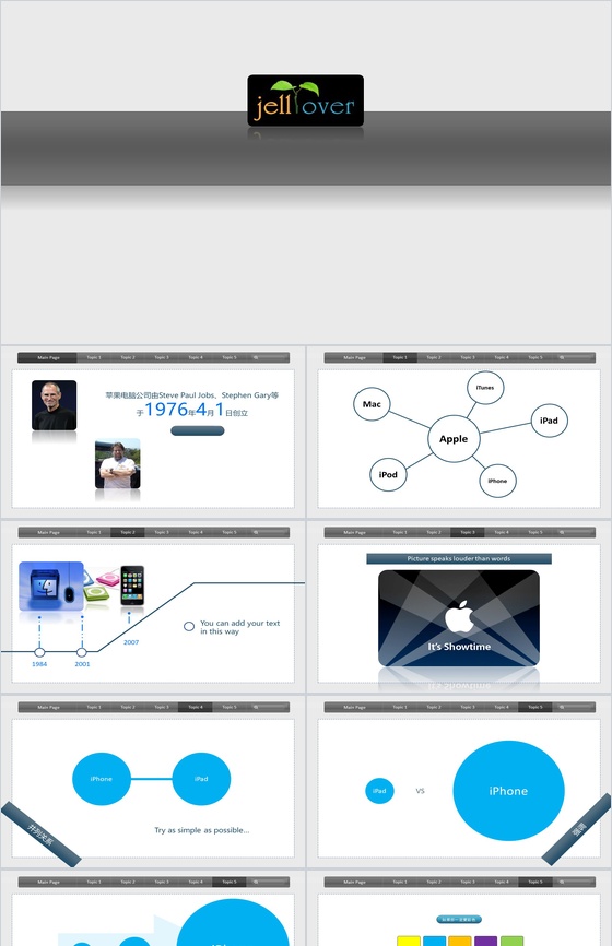 简约产品介绍IOS风PPT模板