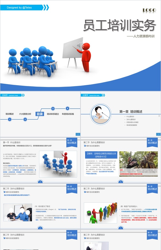 企业员工内部培训人力资源PPT模板