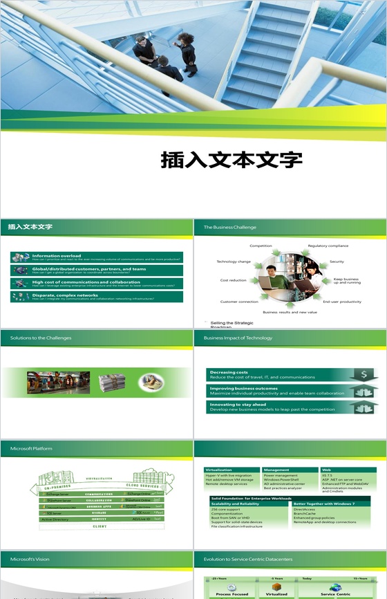 绿色系企业介绍商务PPT模板