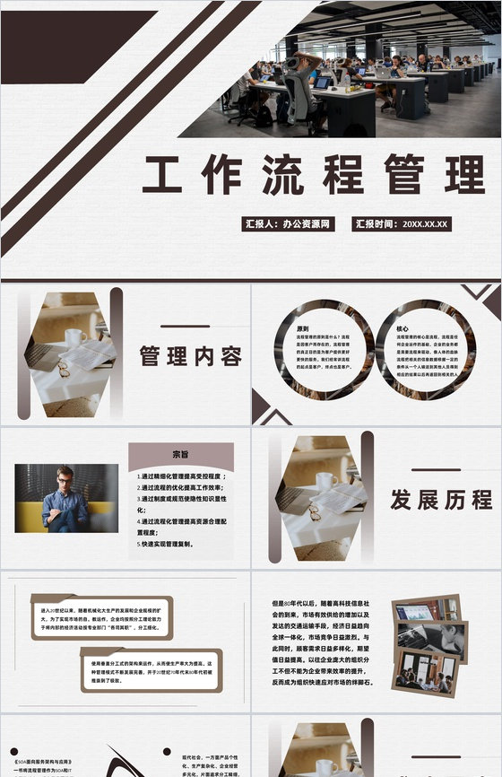 施工项目工作预算流程物业管理流程制度整理PPT模板