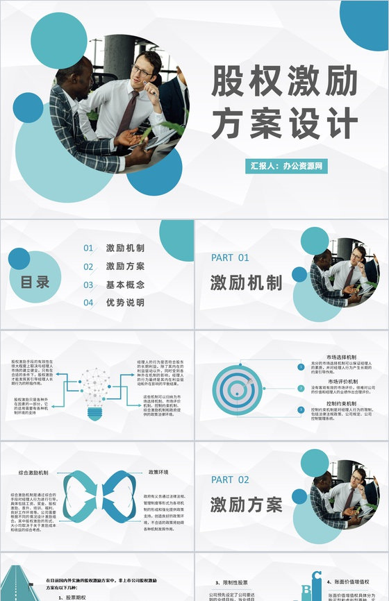互联网公司股权激励方案设计员工薪酬管理制度规定PPT模板