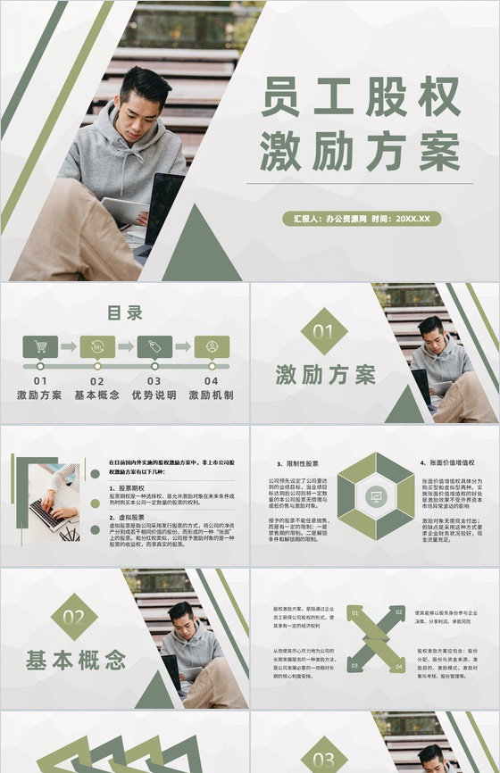 员工限制性股权激励方案培训企业利润分配方案设计PPT模板