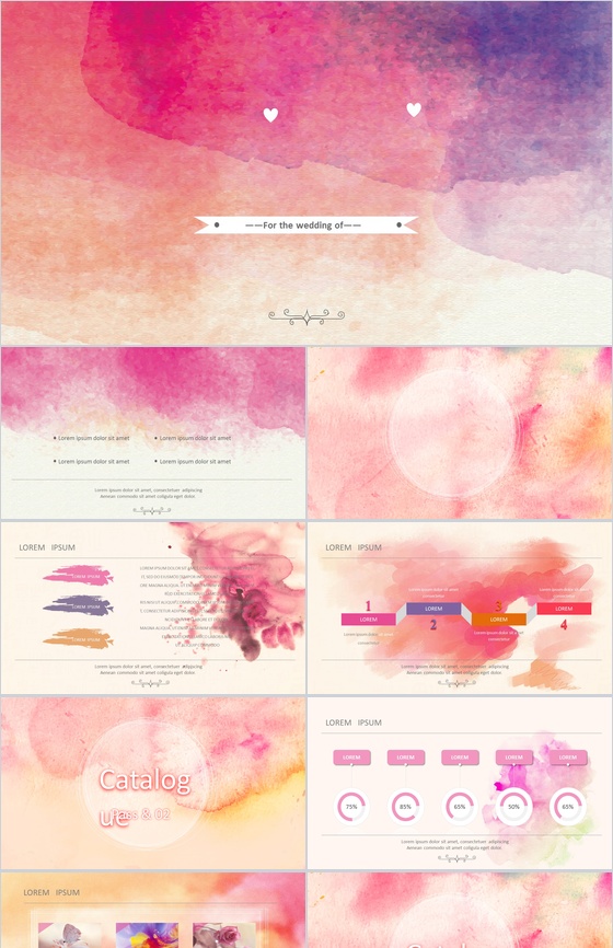 大气手绘唯美产品介绍PPT模板