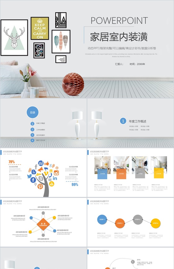 家居室内装潢商业计划书PPT模板