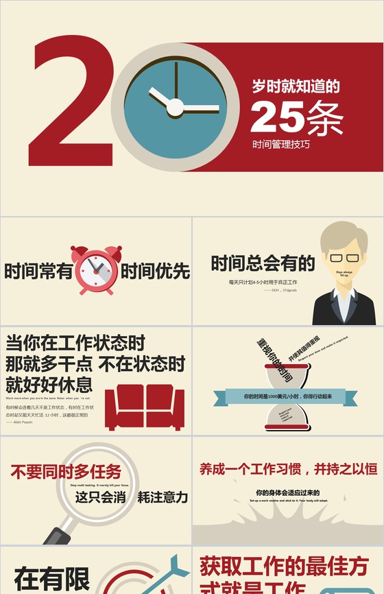 员工培训时间管理技巧PPT模板