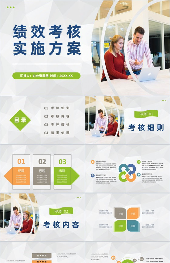 创业团队绩效考核薪酬管理规定员工工作能力评价PPT模板