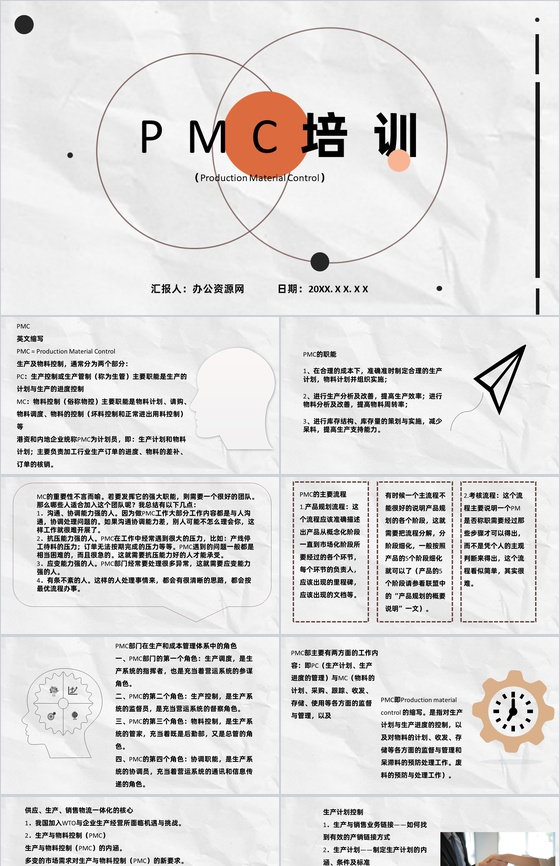 部门员工PMC培训生产计划与生产进度的控制工艺课程PPT模板