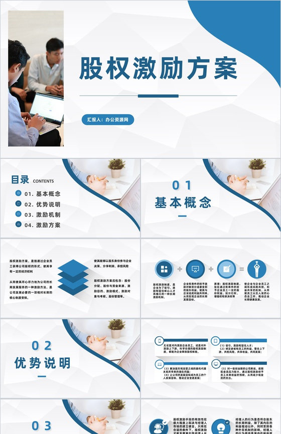 创业公司股权激励方案员工持股计划总结汇报PPT模板