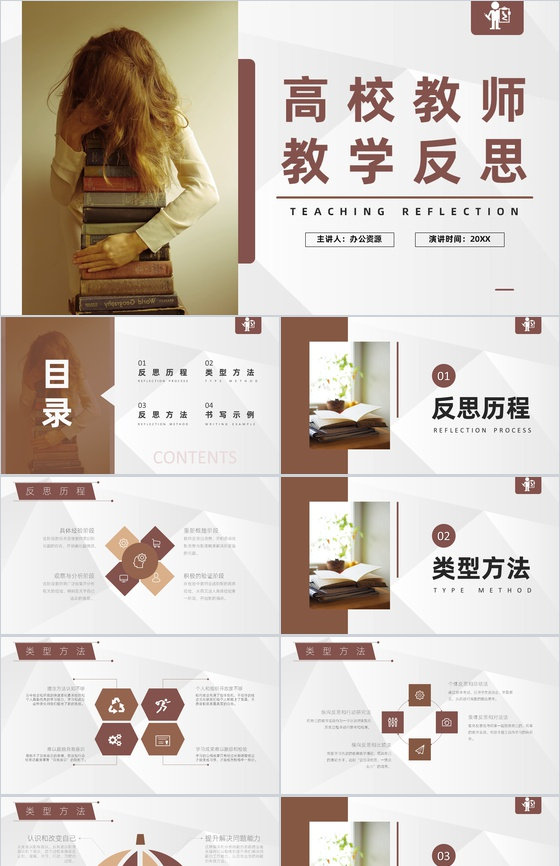 英语教师教学教案设计反思听课评课结果汇报PPT模板