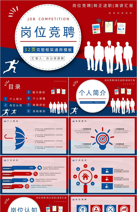 项目经理竞聘策划运营工作总结PPT模板