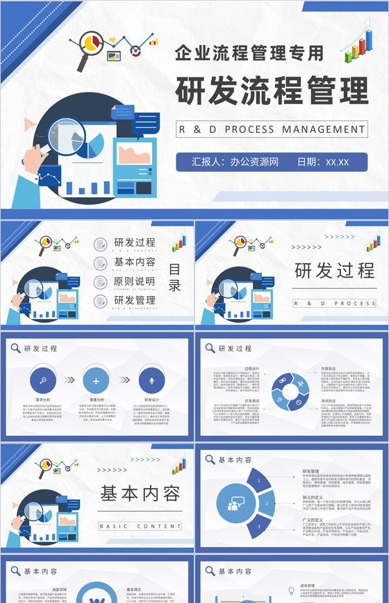 企业部门研发流程管理计划软件开发管理规划总结PPT模板