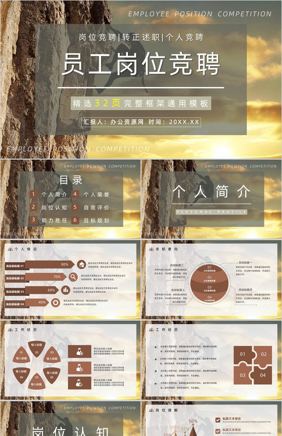 销售部门员工管理岗位竞聘职位竞选工作总结PPT模板