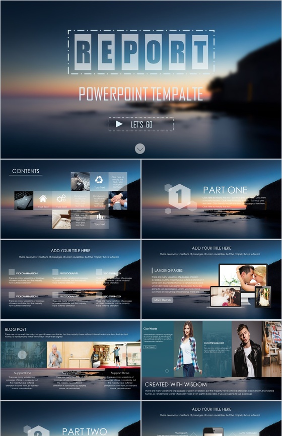 大气商务欧美年终汇报总结商业计划书PPT模板