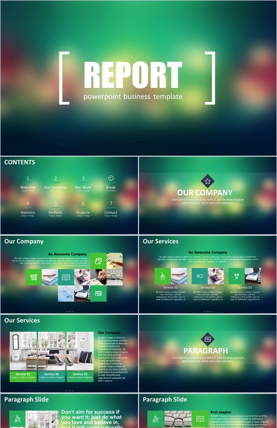 大气欧美商务极简工作汇报总结PPT模板