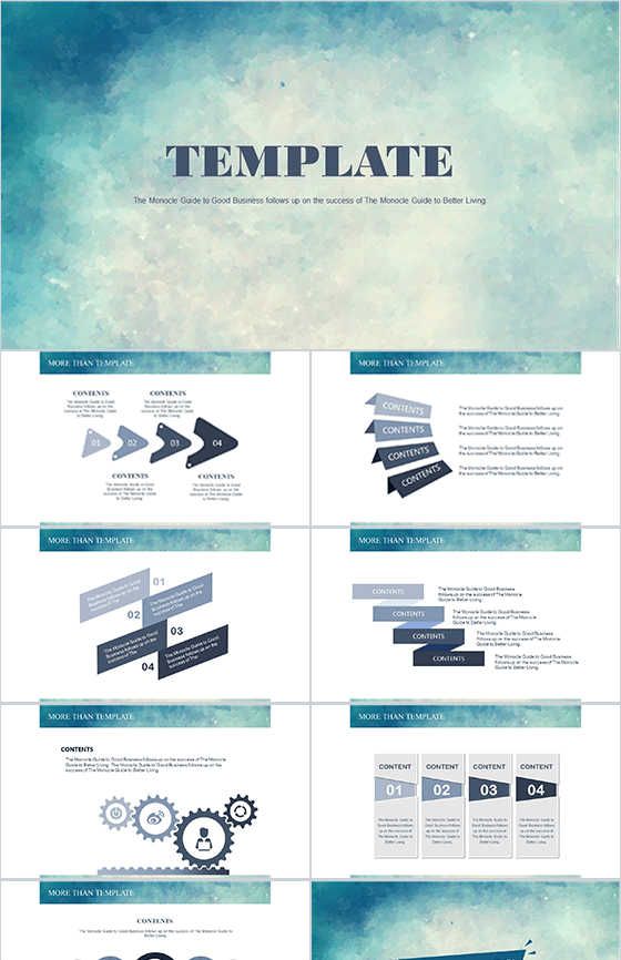 蓝色梦幻操作通用商务PPT模板