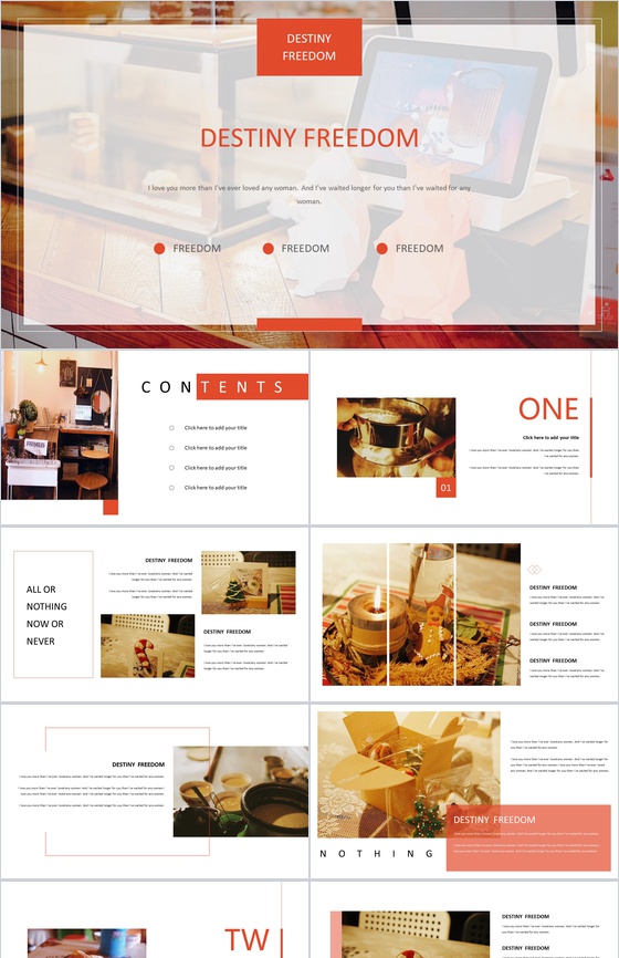 橙色欧美大气杂志风项目策划PPT模板