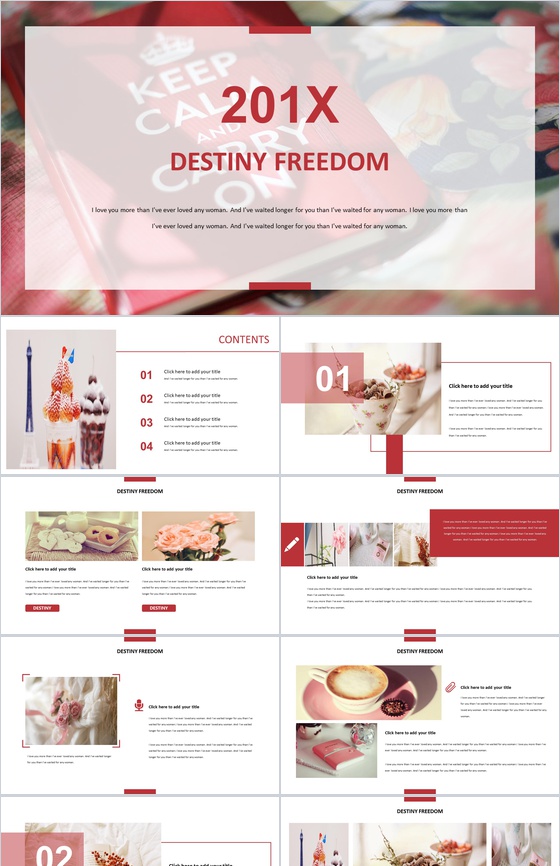 动态201X欧美杂志风季度总结PPT模板