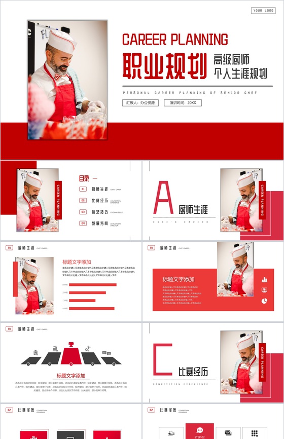 厨师职业生涯规划PPT模板