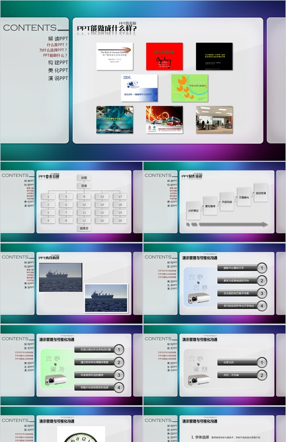 动态流程分析PPT模板