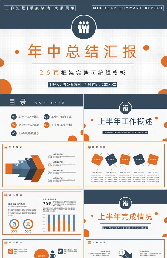 简约实用科技软件年终总结工作汇报PPT模板