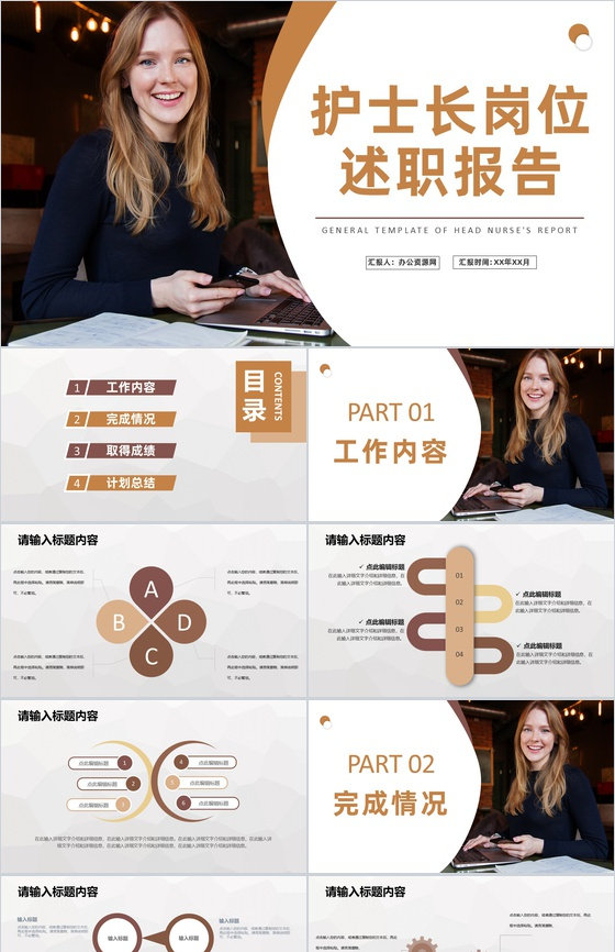 护士长岗位竞聘述职报告医学护理经验总结分享PPT模板