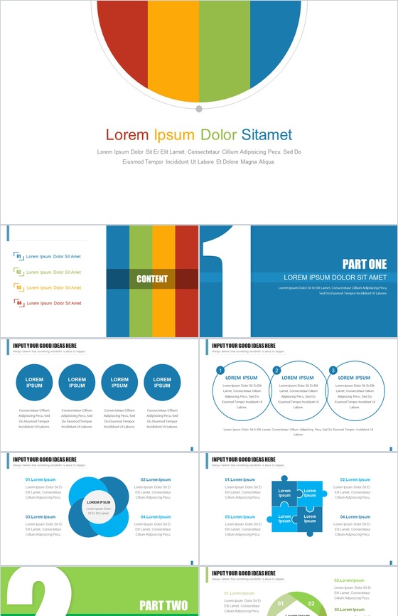 多彩大气商务个人述职报告工作总结汇报PPT模板
