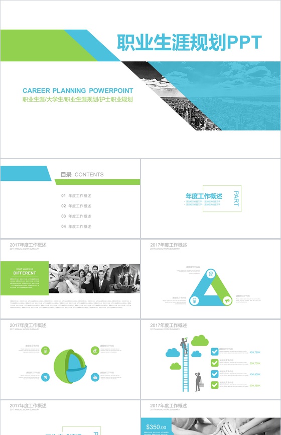 大气简约大学生职业生涯规划PPT模板