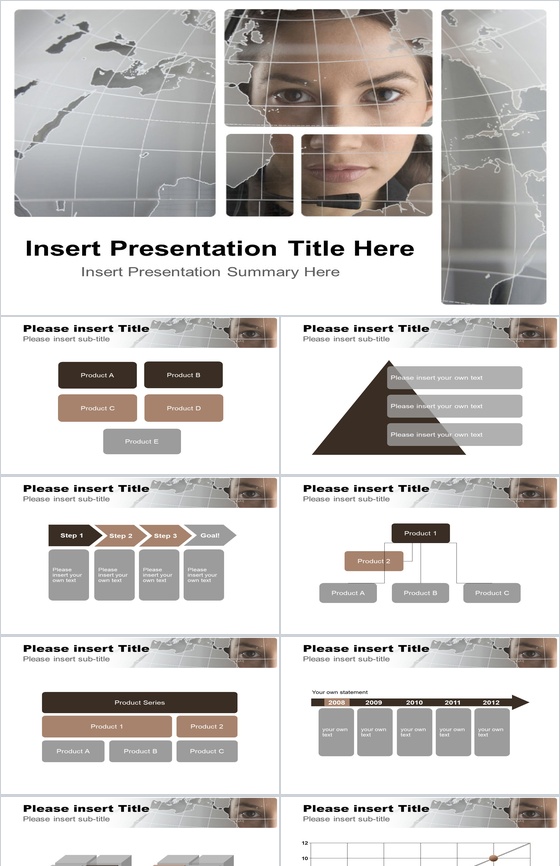 灰色大气欧美商务风PPT模板